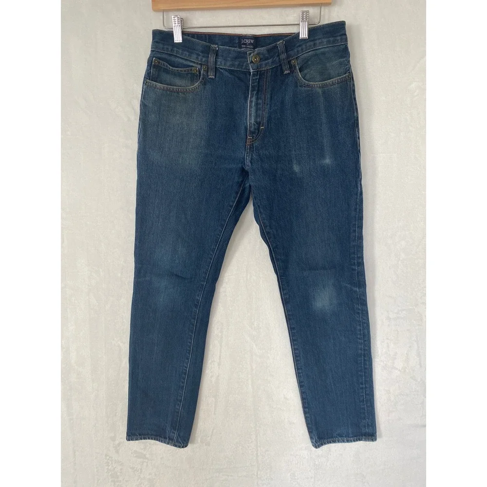J Crew The Driggs Mens Jeans 31x30 Dark Wash‎ Straight Leg Cotton Denim